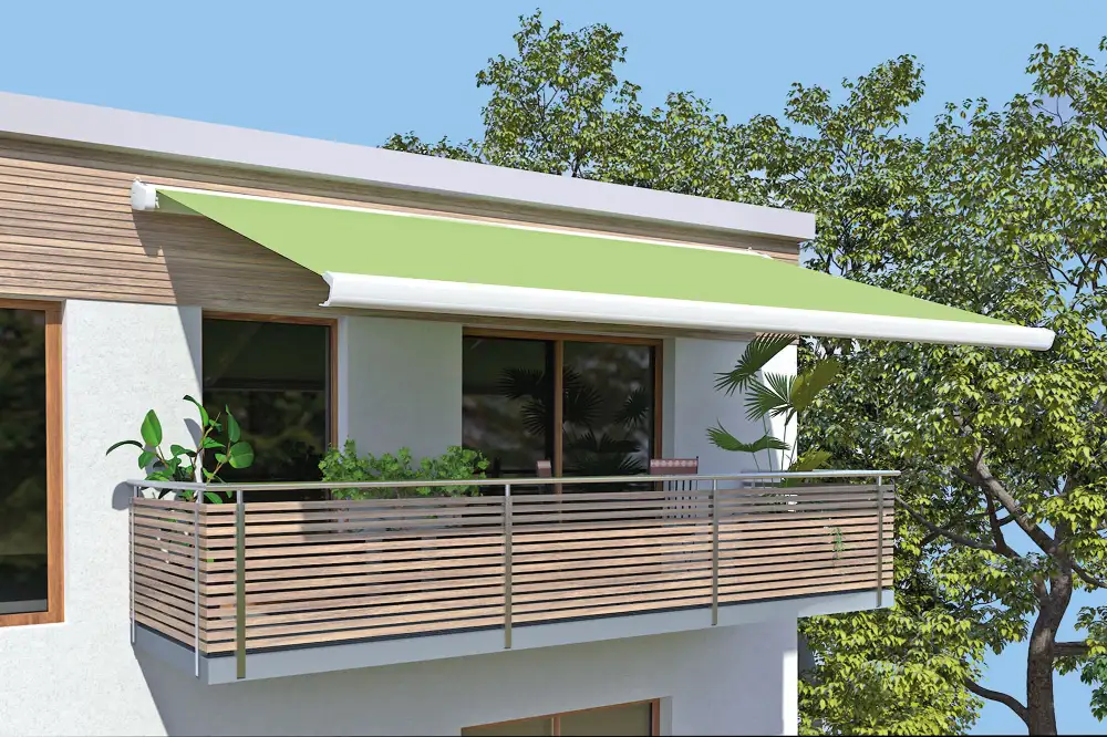 Schutz auf dem Balkon - Markise